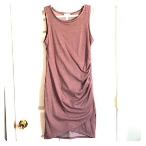 Leith ruched dress maroon